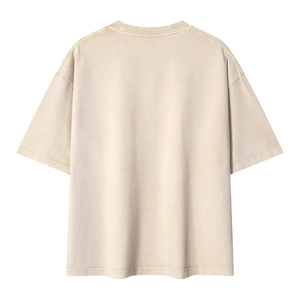 Custom Brand Front Heavyweight 100% Cotton Men's Loose Fit Oversized <b>Boxy</b> <b>T</b>-<b>shirt</b> Quick Dry Breathable Acid Wash Vintage Style - Product Image 2