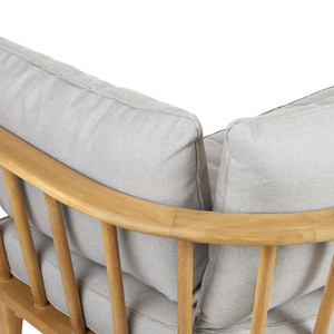 Canapé d'extérieur moderne en teck avec coussin résistant au soleil, fabricant OEM pour grossistes, fournisseur de meubles de jardin et de terrasse - Product Image 6