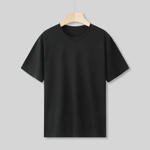 High Quality Men's T-Shirts Top Cotton Printed <b>Plain</b> Casual Neck Short Sleeve Breathable Jersey <b>Tshirts</b> - Product Image 4