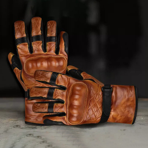 Guantes de Motocicleta de Cuero para Invierno, Transpirables, Ligeros, con Pantalla Táctil, Protección Completa para los Dedos, para Hombre - Product Image 2