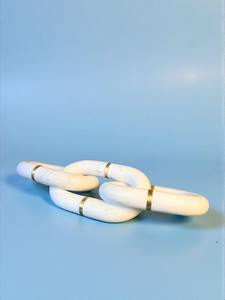 Chaîne décorative en bois pour la maison, carrée et ronde, avec maillons sculptés à la main, style ferme, artisanat en bois - Product Image 5