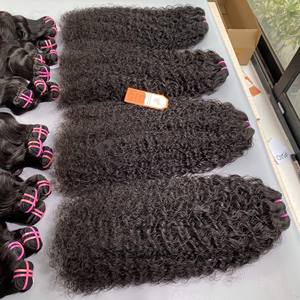 Meilleur prix paquets de cheveux bruts bouclés birmans de haute qualité extensions de cheveux de trame cheveux humains doublement étirés - Product Image 2