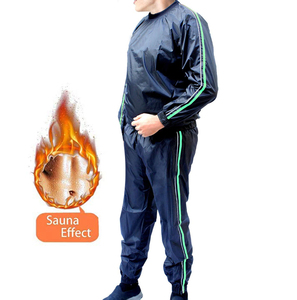 Combinaison de sauna pour homme à manches longues, taille élastique, noire et argentée, en fibre de polyéthylène, pour le fitness à domicile, toutes saisons - Product Image 5