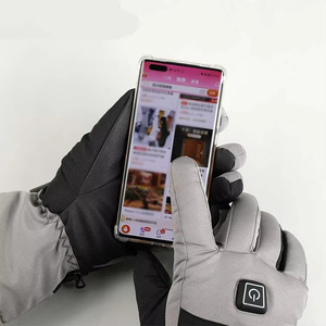 Gants d'hiver chauds en tissu pour homme, compatibles écran tactile, antidérapants, avec logo personnalisé - Product Image 2