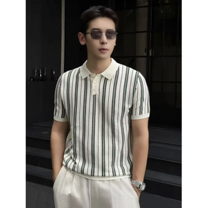 เสื้อเชิ้ตผู้ชายถักเนื้อผ้าแคนวาสสำหรับฤดูร้อน ระบายอากาศได้ดี แห้งเร็ว ไม่ยับ เป็นมิตรกับสิ่งแวดล้อม สไตล์ลำลอง ธุรกิจ และแฟชั่น - Product Image 6