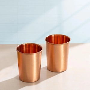 Copper Cups Minimalist Design Drinkware Set of Two - Product Image 1