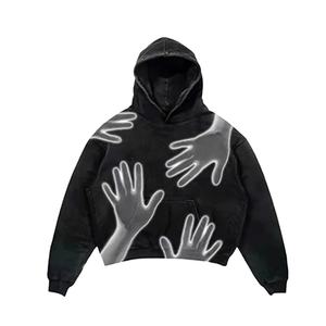 Wholesale <b>Men</b> <b>Hoodies</b> 100% Cotton Fleece Drop Shoulder Style Fitting Custom GSM for Casual Wear Sweatshirt - Product Image 5