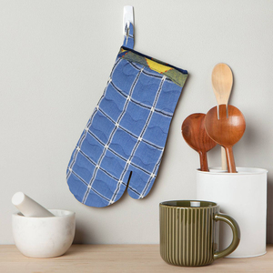 Proveedor de Guantes de Horno de Algodón Orgánico Profesional con un Atractivo Diseño a Cuadros Teñido con Hilo en India - Product Image 1