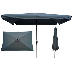 Ombrellone da Esterno Impermeabile 3x2m con Manovella e Pulsante di Inclinazione per Giardino, Cortile, Piscina o Mare - Product Image 1