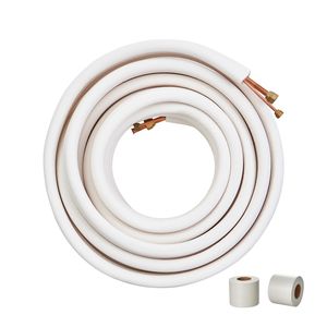 Set di tubi in rame da 50FT per mini split, 1/4'' e 1/2'' D.E., con isolamento a triplo strato per unità di condizionamento mini split - Product Image 5