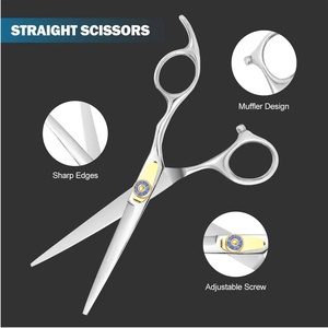 Ciseaux à effiler professionnels Ryzer Studio en acier inoxydable, pointe affûtée, pour droitiers, usage en salon, manche long non pliable, modèle pour cheveux - Product Image 6