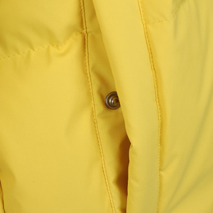 <b>Women's</b> Yellow Hooded Puffer Jacket Short Quilted Zipper <b>Winter</b> <b>Coat</b> - Product Image 4