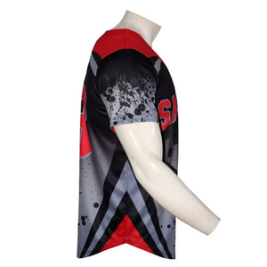 Wholesale Breathable Professional Hot Selling <b>Baseball</b> Uniform Best Quality Custom Sublimation 100% Polyester Quick Dry V-neck - Product Image 2