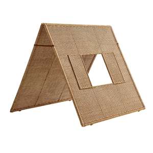 Meilleur Choix Tente de Jeu Wigwam en Rotin Naturel pour Enfants, Tipi en Osier, Maisonnette pour Tout-Petits, Mobilier de Crèche, Décoration Bohème - Product Image 1