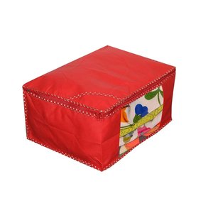 Clothes Bag Set-JaipurCrafts 6-Piece Non Woven <b>Saree</b> Covers <b>Red</b> 45 X 35 X 22 cm - Product Image 4