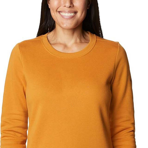 New Design Crew Neck Custom Autumn Gym Fitness Sets Women Plain Cotton Loose Long Sleeve Pullover Crop Top Sweatshirt Women - Product Image 5