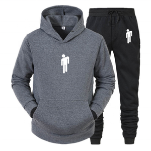 2021 <b>mens</b> <b>Grey</b> wear clothing custom wholesale Sweatsuit <b>plain</b> cotton tracksuit for <b>Men</b> - Product Image 2