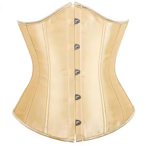 Plus Size Women Leather Lace <b>up</b> Overbust Corset Dress with Front Logo Eco-Friendly Washed DHL/FedEx Shipping - Product Image 2