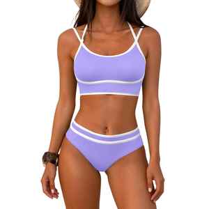 Conjunto de Bikini Personalizado para Mujer de Solid Traders, Material de Nailon y Algodón, Transpirable, de Secado Rápido, Ecológico, Diseño Sexy - Product Image 1