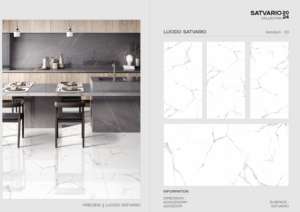 Carreaux de porcelaine effet designer, finition Satvario, 60x120cm, 600x1200mm, format 24x48, pour une utilisation élégante sur les murs et sols intérieurs. - Product Image 5