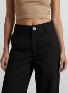 Premium Maaesa Women's Casual Straight <b>Trousers</b> <b>Summer</b> Quick Dry Geometric Pattern Regular Fit Full Length Everyday Use 240g - Product Image 4