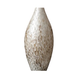 Modern Mother of Pearl Mosaic <b>Table</b> Vase <b>Round</b> Ceramic Floral Display Modern Home Decor Vietnam - Product Image 2