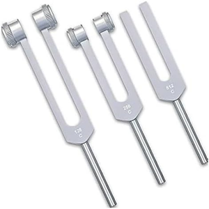 Kit de Diapasons Réglables 128Hz/256Hz/512Hz avec Marteau de Réflexes en Alliage d'Aluminium, Kit de Guérison Sonore 4 Canaux avec Sac de Rangement pour l'Audition - Product Image 3