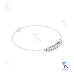 Lab Grown Diamond Marquise Cut Station Chain <b>Bracelet</b> 14K 18K <b>Solid</b> Gold Fine Women Minimalist Jewelry Manufacturer Wholesale - Product Image 4