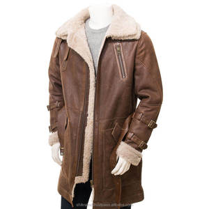 2026 Latest Design PU Leather Canvas Jacket Fashion Wear Full Sleeve Winter Men's Casual Zipper Eco-Friendly Windproof Long <b>Coat</b> - Product Image 2
