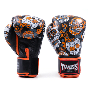 Guantes de Boxeo Profesionales Twins con Estampado Completo, 100% Cuero Genuino, para Entrenamiento, Combate, Artes Marciales y Deportes - Product Image 4