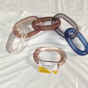 Eslabones de cadena de resina personalizables, de gran tamaño y colores claros, disponibles en varios colores, eslabones grandes de resina, a la moda. - Product Image 3