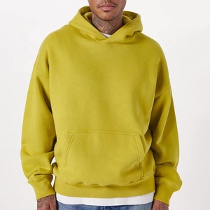 Wholesale Custom <b>Blank</b> Drop Shoulder Men's Heavy <b>Weight</b> Oversize Hoodie Pullover Puff Hooded Sweatshirts Fleece Embossed Best - Product Image 1