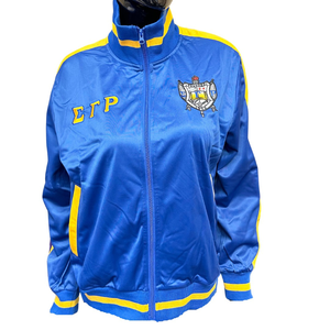 Custom Sigma Gamma Rho <b>Vintage</b> Track <b>Jacket</b> <b>Women</b> Retro Full Zip Athletic Outerwear Embroidered Greek Letter Sorority Sportswear - Product Image 1