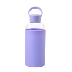Vaso Portátil de Vidrio Resistente al Calor con Funda de Silicona, Diseño Minimalista para Gimnasio, Oficina y Hogar - Product Image 1