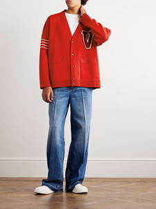 Nouveau cardigan en tricot noir pour homme, design personnalisé, manches longues, couleur unie, boutons sur le devant, respirant, pull épais pour l'hiver - Product Image 4