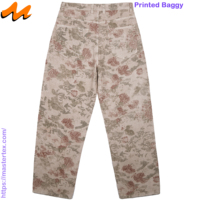 Pantalon ample pour homme, imprimé pigmentaire, cinq poches, taille mi-haute, BCI Recycle, respirant, 8.55oz, teint en pièce, collection automne MASTER