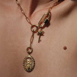 Collier pendentif pièce de monnaie en acier inoxydable, style vintage, avec breloque portrait, bijoux unisexe - Grande Vente - Product Image 2