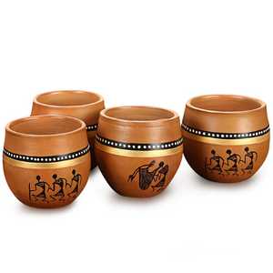 Hotel Restaurant Unique Durable Ceramic <b>Clay</b> Made Single Use Beer Glasses Water Drinking Glassware for Optimal Experience - Product Image 5