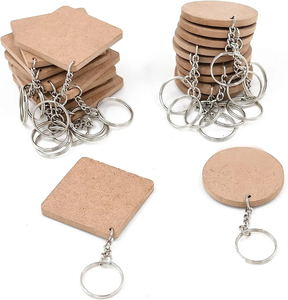 MDF Keychain Eco-Friendly Wood Craft Keyrings Personalization High Quality KDF <b>Keyring</b> - Product Image 6