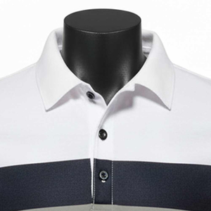Chemise Homme Personnalisée de Haute Qualité à Manches Courtes pour l'Été – Motif Uni Décontracté, Respirante, en Spandex/Coton Tricoté Brodé - Product Image 5