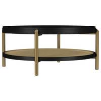 Table basse ronde moderne en marbre avec base en fil métallique, mobilier contemporain pour salon