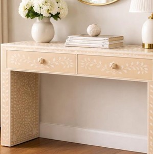 Belladec BI-WT249 Handicraft Bone Inlay Eco-Friendly Customizable Modern <b>Console</b> <b>Table</b> for Living Room Furniture - Product Image 1