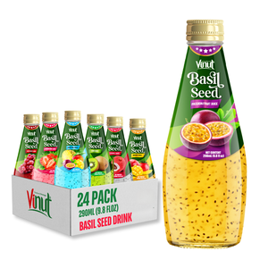 Bebida de semillas de albahaca de la Pasión 290ml - VINUT Vietnam, etiqueta privada, sin azúcar, semillas de chía, precio de fábrica, muestra gratis - Product Image 1