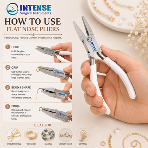 OEM Stainless Steel Flat Nose Jewelry Pliers Professional <b>Wire</b> Wrapping Jewelry Making Pliers Beading <b>Craft</b> Tool Manufacturer - Product Image 3