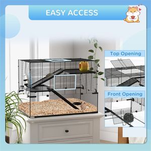 Gabbia di Lusso in Acciaio Inossidabile per Animali Domestici con Motivo Personalizzato per Razze Piccole, Medie e Grandi per Allevamento e Alloggio Interno - Product Image 6