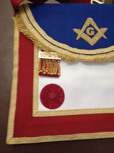 Delantal Masónico del Maestro George Washington, Delantal Masónico Bordado a Mano, Obra Maestra Hecha a Medida, Nuevo Delantal Masónico Bordado - Product Image 3