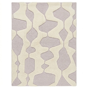 Alfombra de lujo de lana abstracta con mechones, de pelo cortado de altura variable, alfombra personalizada, fabricante mayorista - Product Image 1