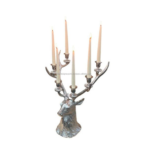 Premium 4-Light Silver Candelabra Centerpiece • Classical Tabletop Bowl Stand - Product Image 2