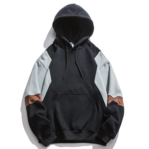 Sweat-shirt polaire à capuche pour homme, 100 % coton, imprimé, avec poches, style streetwear, anti-plis, respirant, vente en gros - Product Image 1