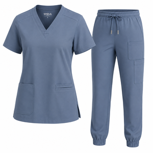 Custom Medical <b>Scrubs</b> Uniform Manufacturer Breathable <b>Nursing</b> <b>Scrub</b> Set Supplier Healthcare Workwear - Product Image 1